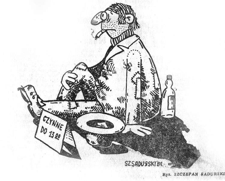 tygodnik Veto rysunek Szczepan Sadurski 1984