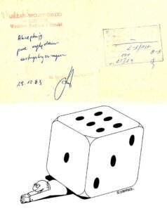 urząd cenzury pieczątki rysunek Sadurskiego 1983